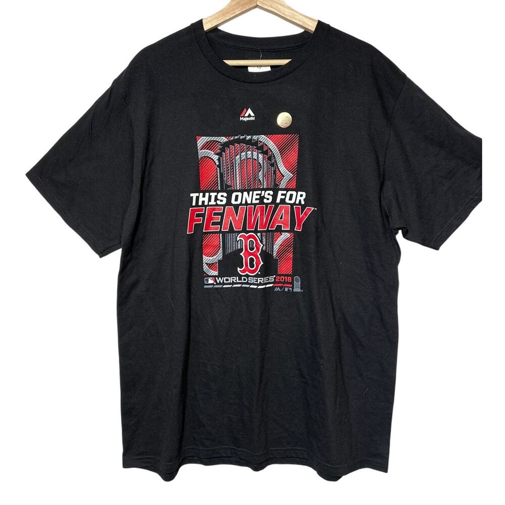 Majestic Boston Red Sox Fenway World Series Champions 2018 Parade Black Tee XL